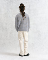 wax london Wilde - Blue Heavyweight Knit Jumper