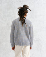 wax london Wilde - Blue Heavyweight Knit Jumper