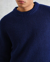 wax london Wilde - Blue Waffle Knit Jumper