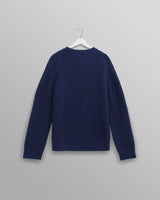 wax london Wilde - Blue Waffle Knit Jumper