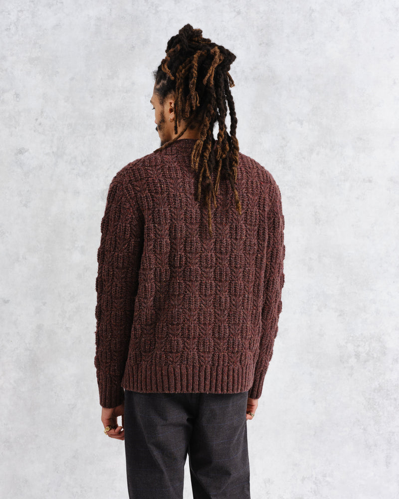 wax london Wilde - Brown Checkerboard Leaf Jumper