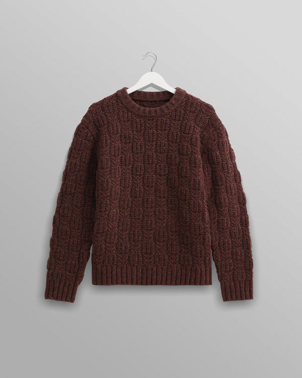 wax london Wilde - Brown Checkerboard Leaf Jumper