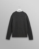 wax london men's Wilde - Charcoal Donegal Wool Crewneck