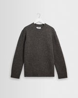 wax london men's Wilde - Charcoal Fluffy Wool Crewneck