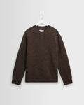Wilde - Chocolate Brown Fluffy Wool Crewneck