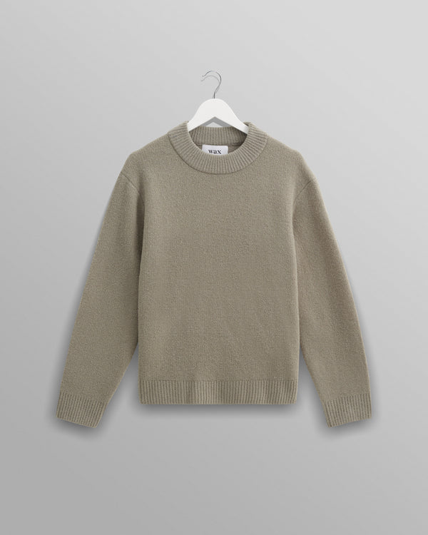 wax london Wilde - Green Boucle Crew Neck