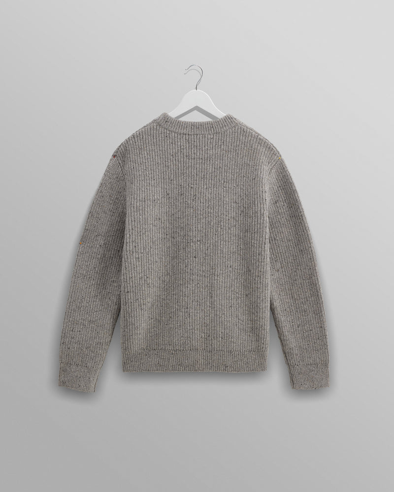 wax london Wilde - Grey Fleck Wool Jumper