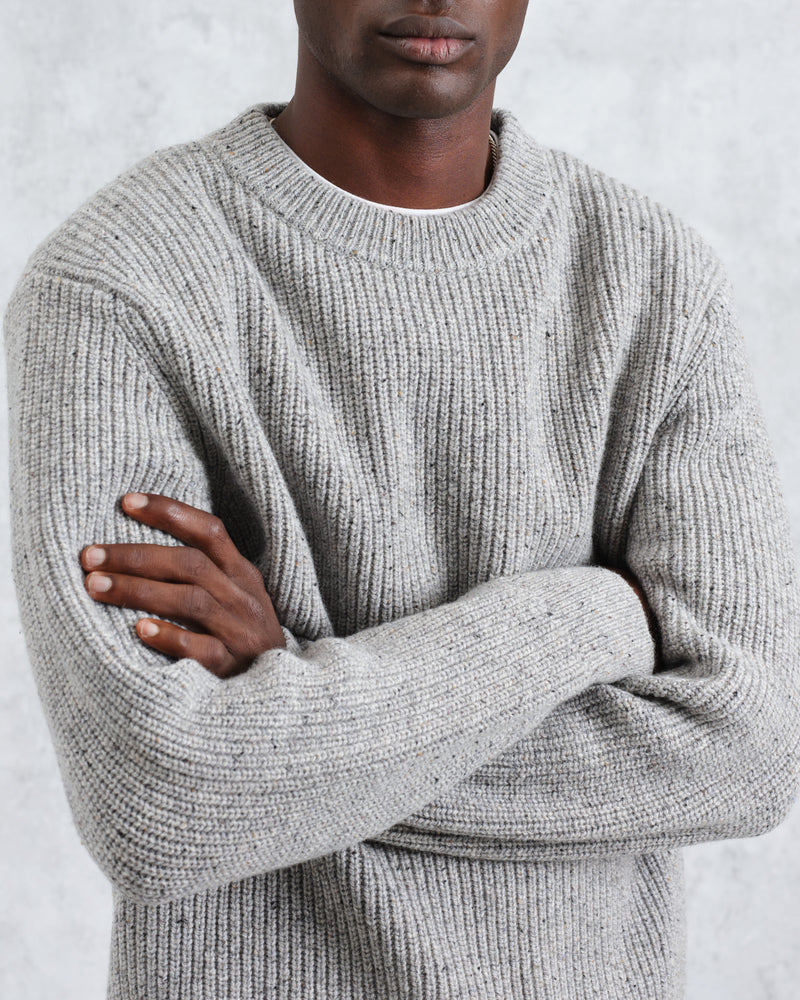 Wilde Grey Fleck Wool Jumper Wax London