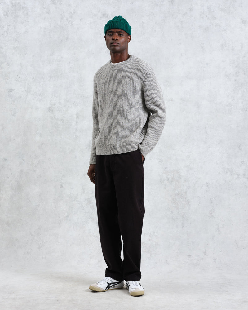 wax london Wilde - Grey Fleck Wool Jumper