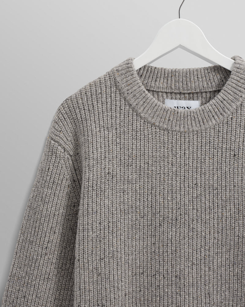 wax london Wilde - Grey Fleck Wool Jumper