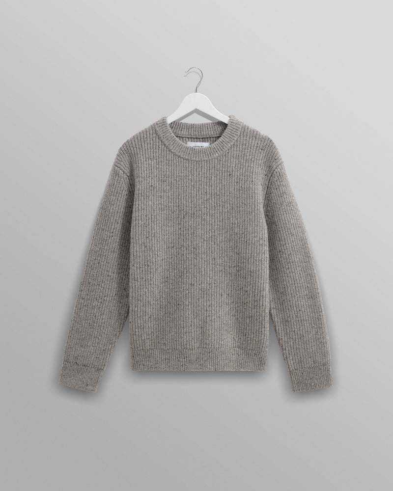 wax london Wilde - Grey Fleck Wool Jumper