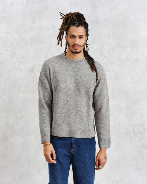 wax london Wilde - Grey Marl Boucle Crew Neck