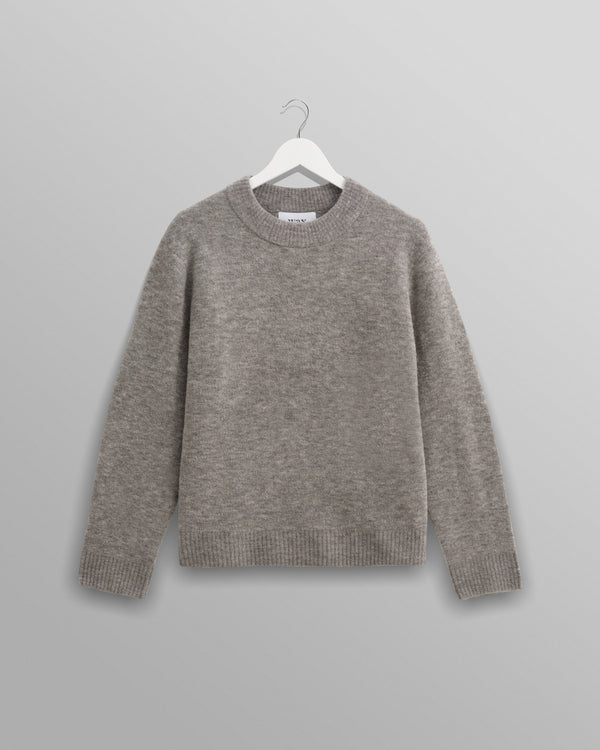 wax london Wilde - Grey Marl Boucle Crew Neck