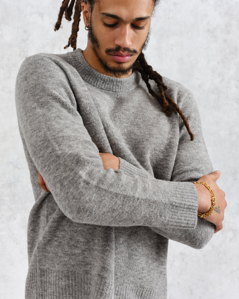 wax london Wilde - Grey Marl Boucle Jumper