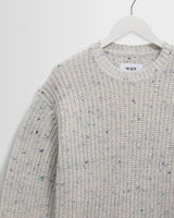 wax london men's Wilde - Multicolour Fleck Ribbed Chunky Wool Crewneck