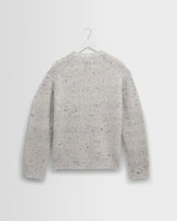 wax london men's Wilde - Multicolour Fleck Ribbed Chunky Wool Crewneck