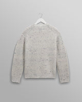 wax london men's Wilde - Multicolour Fleck Ribbed Chunky Wool Crewneck