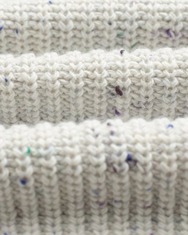 wax london men's Wilde - Multicolour Fleck Ribbed Chunky Wool Crewneck