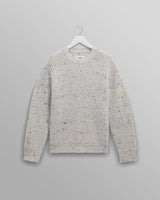 wax london men's Wilde - Multicolour Fleck Ribbed Chunky Wool Crewneck