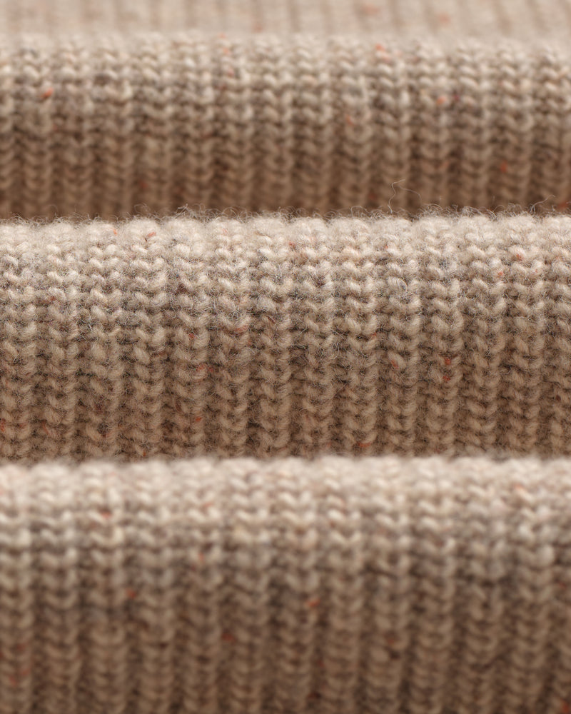 wax london men's Wilde - Natural Donegal Wool Crewneck