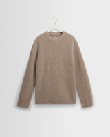 wax london men's Wilde - Natural Donegal Wool Crewneck