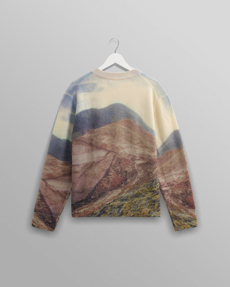 wax london Wilde - Natural Landscape Print Wool Jumper