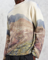 wax london Wilde - Natural Landscape Print Wool Jumper