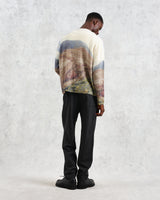 wax london Wilde - Natural Landscape Print Wool Jumper