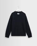 Wilde - Navy Fluffy Wool Crewneck