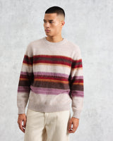 wax london Wilde - Oatmeal Brush Stripe Wool Jumper