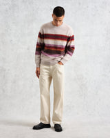 wax london Wilde - Oatmeal Brush Stripe Wool Jumper