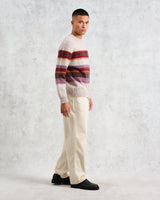 wax london Wilde - Oatmeal Brush Stripe Wool Jumper