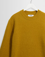 wax london men's Wilde - Olive Fluffy Wool Crewneck