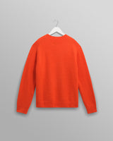 wax london men's Wilde - Orange Fluffy Wool Crewneck