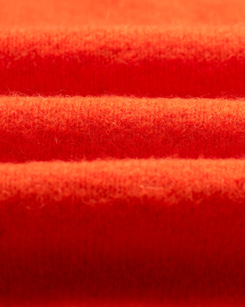 wax london men's Wilde - Orange Fluffy Wool Crewneck