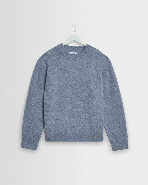 Wilde - Pale Blue Fluffy Wool Crewneck