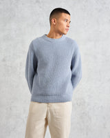 wax london Wilde - Pale Blue Waffle Knit Jumper