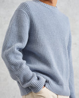 wax london Wilde - Pale Blue Waffle Knit Jumper