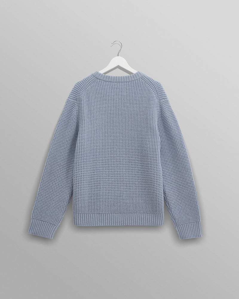 wax london Wilde - Pale Blue Waffle Knit Jumper