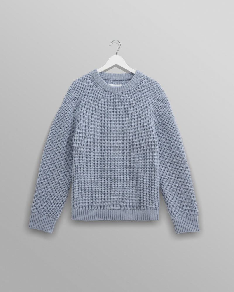 wax london Wilde - Pale Blue Waffle Knit Jumper