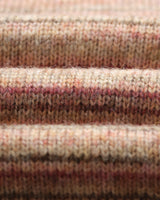 wax london men's Wilde - Pink And Brown Space Dye Wool Crewneck