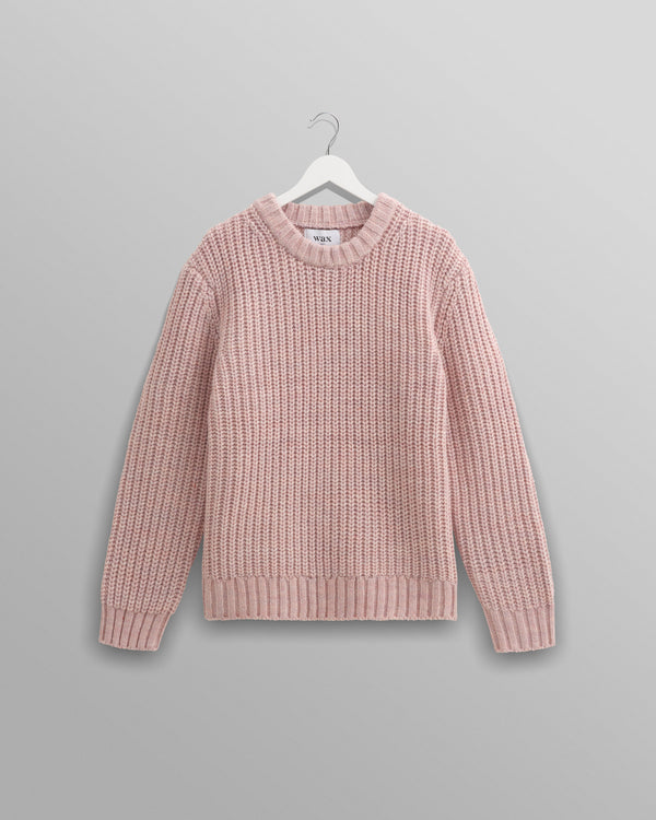 wax london Wilde - Pink Heavyweight Knit Crew Neck