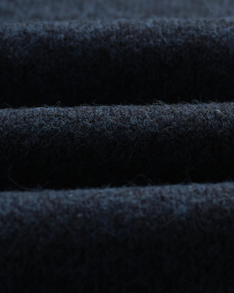 wax london men's Wilde - Teal Fluffy Wool Crewneck