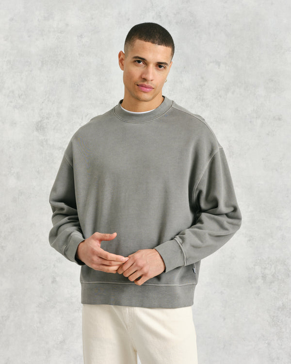 wax london Zen - Grey Oversized Organic Cotton Sweat