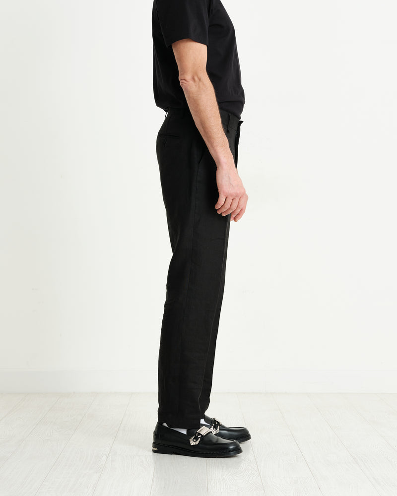 Alp Trousers Black Linen