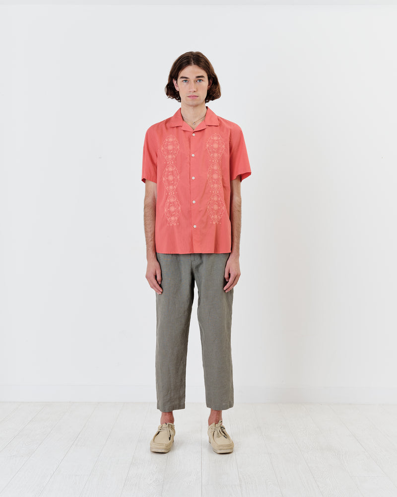 Didcot Shirt Coral Trio Embroidery