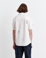Didcot Shirt Ecru Doodle Embroidery