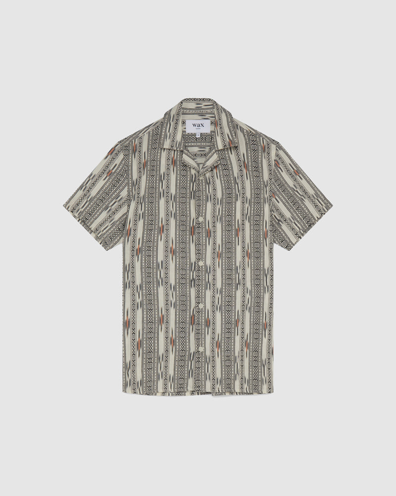 Didcot Shirt Grey/Ecru Aztec Ikat