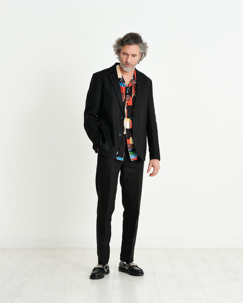 Linen black clearance blazer