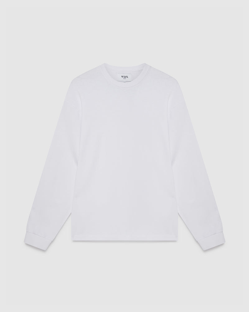Hayden LS T-Shirt White With Tonal W
